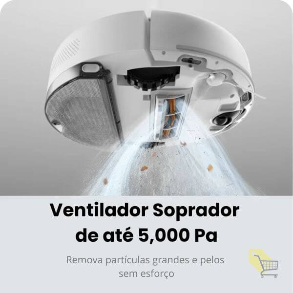 Robo Aspirador Xiaomi S40c - Branco baixo 5000 pa
