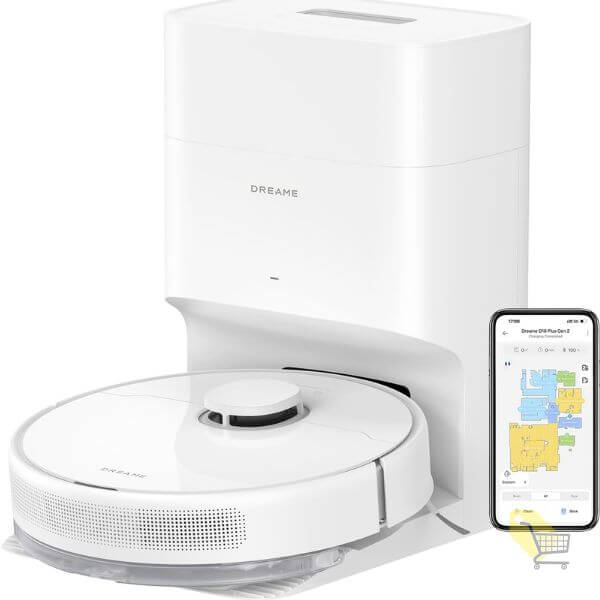 Robo aspirador dreame d10 plus Geração 2 frente branco