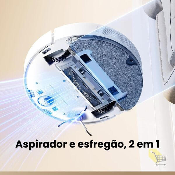 robo aspirador Dreame d10 plus geração 2 Branco - 2 em 1